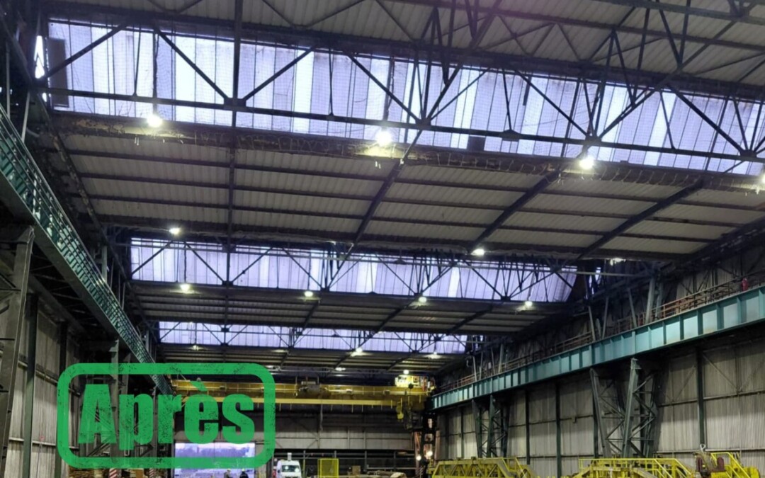Relamping LED dans la halle de notre port privé de Thionville-Illange